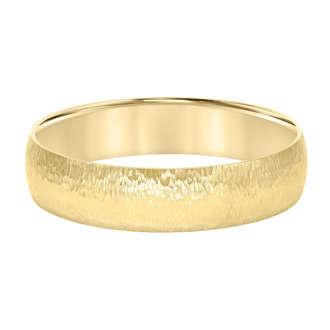 Hammered Finish Wedding Band