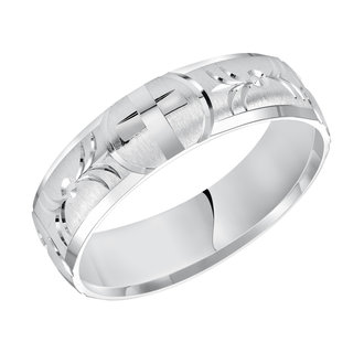 Swiss Cut & Cross Wedding Band