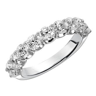 Round Prong Set Diamond Wedding Band