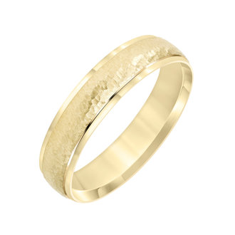 Organic Hammered Wedding Band