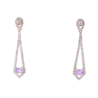 Pink Sapphire Earrings