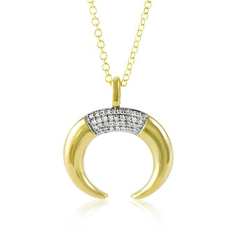 Diamond Crescent Necklace