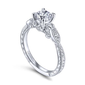 Antique Style Diamond Engagement Ring