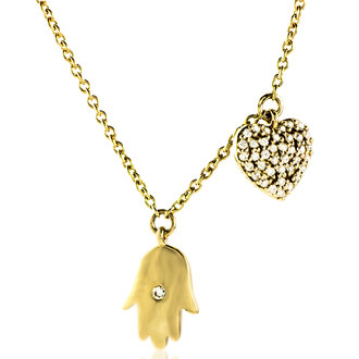 Hamsa Heart Diamond Necklace