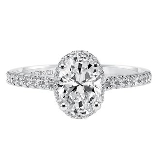 Oval Halo Engagement Ring
