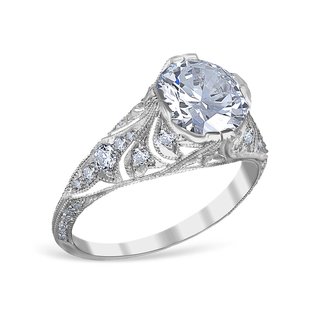 Milgrain Engagement Ring