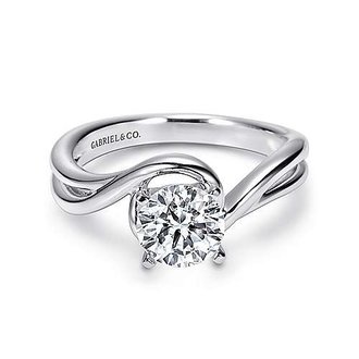 Bypass Solitaire Engagement Ring