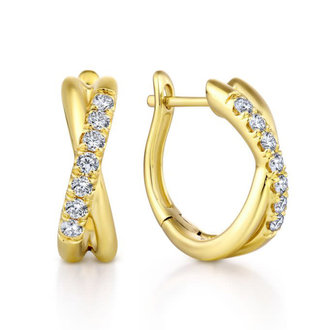 Twisted Diamond Huggies