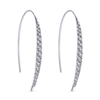 Tapered Diamond Threader Earrings