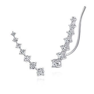 Diamond Ear Climber Earrings