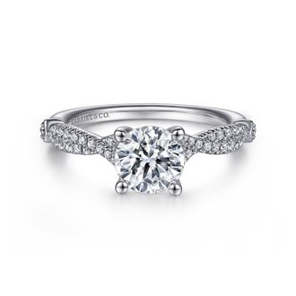 Diamond Twist Engagement Ring