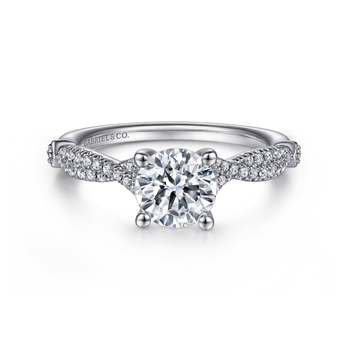 Platinum Twisted Engagement Ring