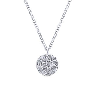Diamond Disc Pendant Necklace