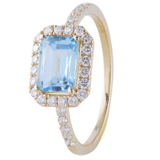 Topaz Diamond Ring