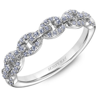 Diamond Link Wedding Band