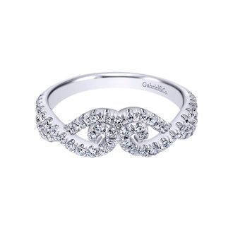 Curved French Pave Diamond Band