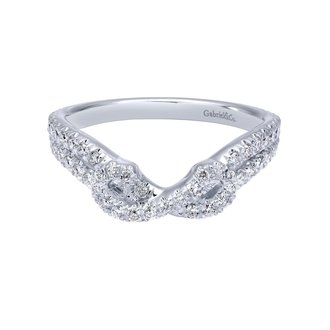 Curved French Pave Diamond Band
