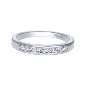 Channel Set Wedding Band