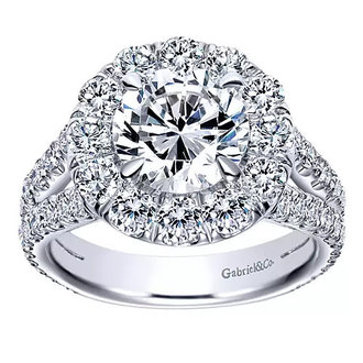 Round Halo Engagement Ring