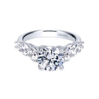 Tapered Diamond Engagement Ring