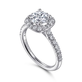 Cushion Halo Diamond Engagement Ring