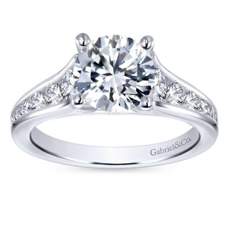 Channel Set Engagement Ring
