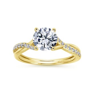Twist Diamond Engagement Ring