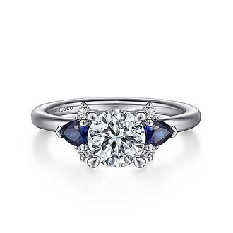 Sapphire & Diamond Engagement Ring