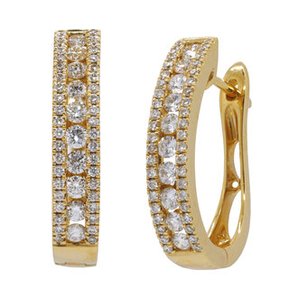 Diamond Hoop Earrings