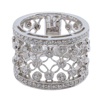 Engraved Diamond Ring