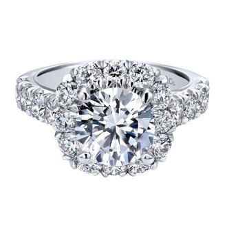 Cushion Halo Diamond Engagement Ring