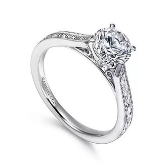 Vintage Inspired Solitaire Engagement Ring