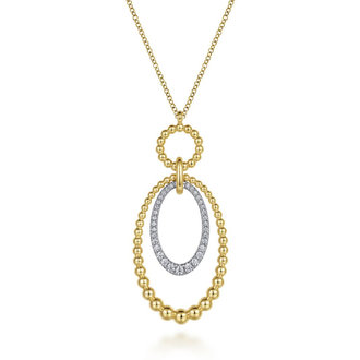 Bujukan Diamond Oval Pendant Necklace