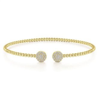 Cluster Diamonds Split Bangle Bracelet