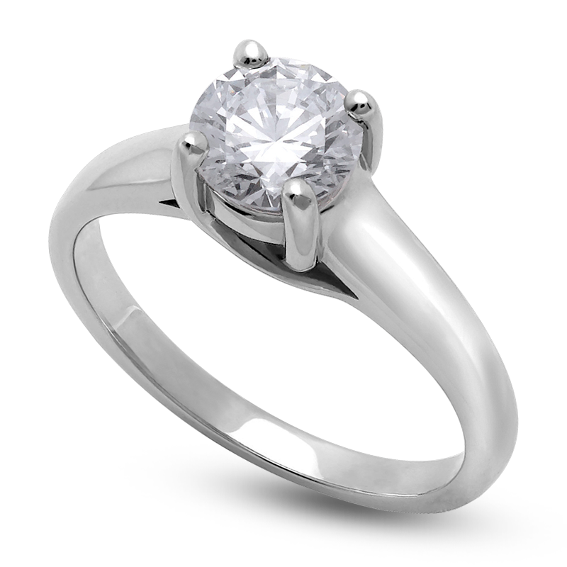 Petite Cathedral Solitaire Engagement Ring – Liry's Jewelry