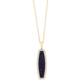 Lapis Lazuli Diamond Necklace