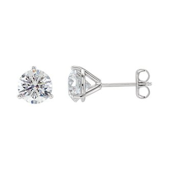 Round Diamond Stud Earrings