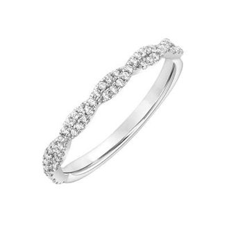 Twist Diamond Wedding Band