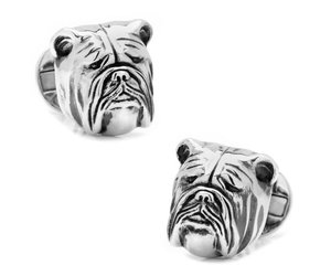 Sterling Silver 3D Bulldog Cufflinks - Safian & Rudolph Jewelers