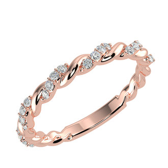 Diamond Twist Wedding Band