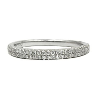 Two-Row Diamond Wedding Band