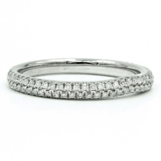 Fishtail Diamond Wedding Band