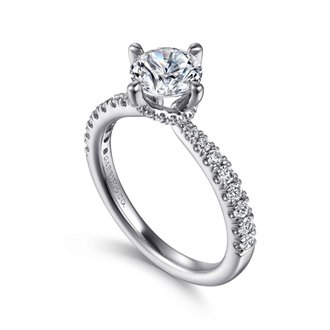 Hidden Halo Oval Diamond Engagement Ring