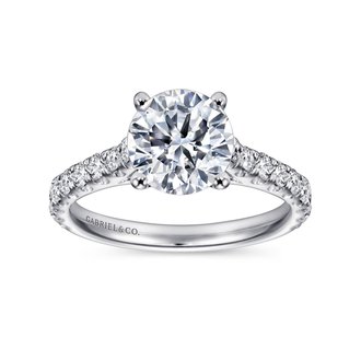 Cathedral Diamond Engagement Ring