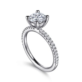 Straight Style Diamond Engagement Ring