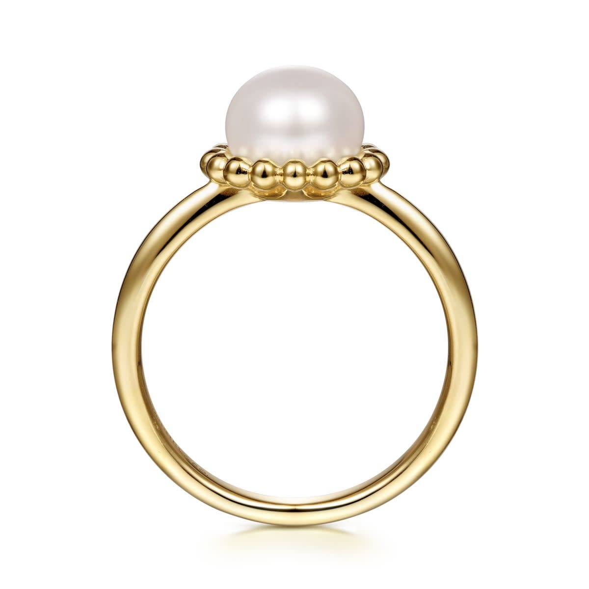 Exquisite 22 Karat Yellow Gold And Pearl Finger Ring
