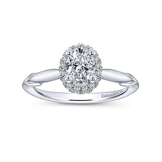 Oval Halo Diamond Engagement Ring