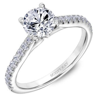 Diamond Half Way Around Engagement Ring