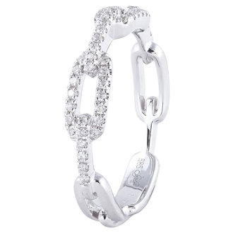 Diamond Chain Link Ring
