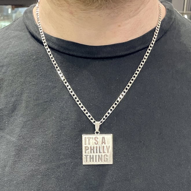 Philly Special Silver and Yellow Gold Plated Pendant - Safian